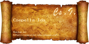 Csepella Ida névjegykártya
