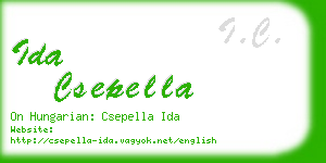 ida csepella business card